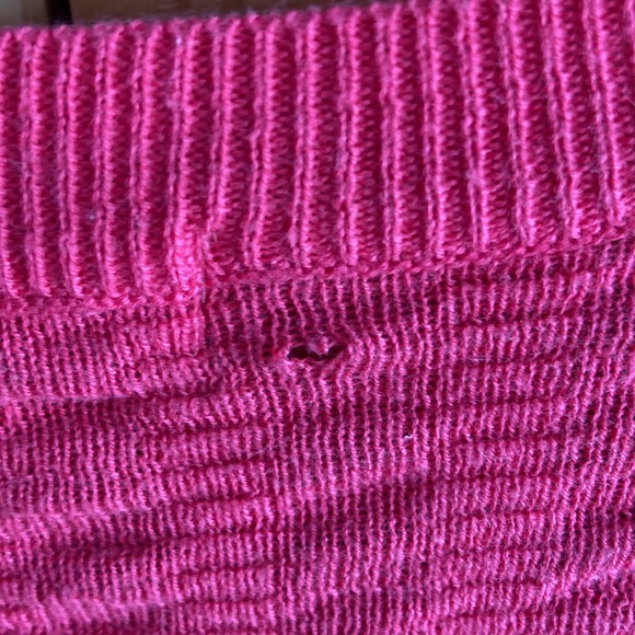 Pink 3/4 Sleeve Button Up- Shell Buttons - Picture 5 of 6